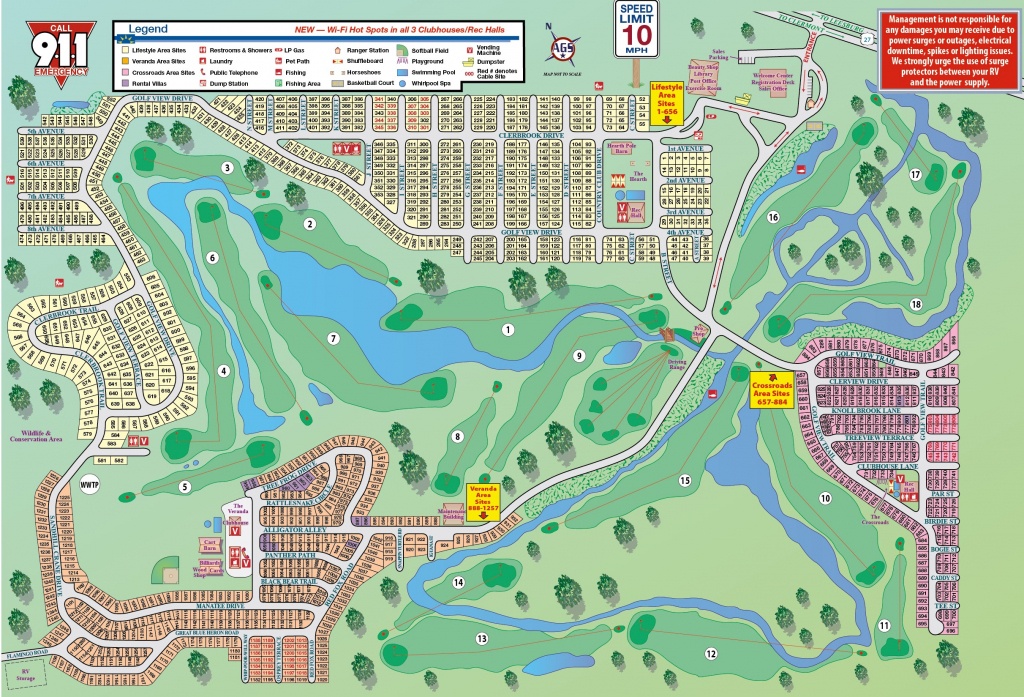Clerbrook Golf &amp;amp; Rv Resort - Florida Golf Courses Map