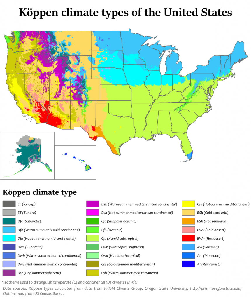 Climate Of The United States - Wikipedia - Florida Temp Map