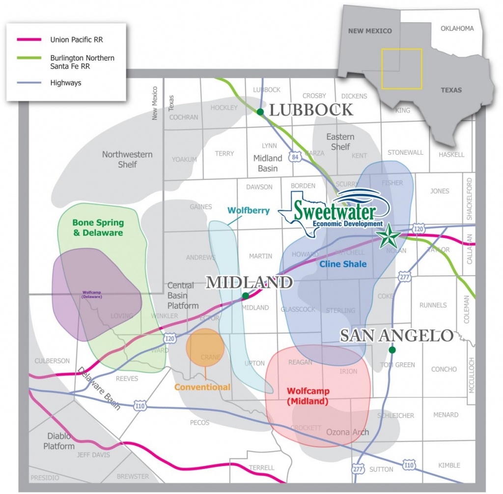 Cline Shale | Sweetwater Economic Development - Sweetwater Texas Map