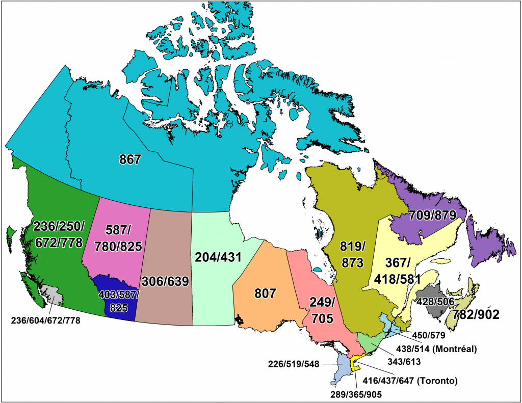 Cna Canadian Area Code Maps Printable Map Of Western Canada 