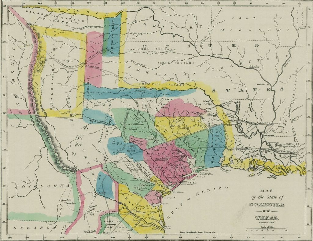 Coahuila And Texas | The Handbook Of Texas Online| Texas State - Map Of Spanish Land Grants In South Texas