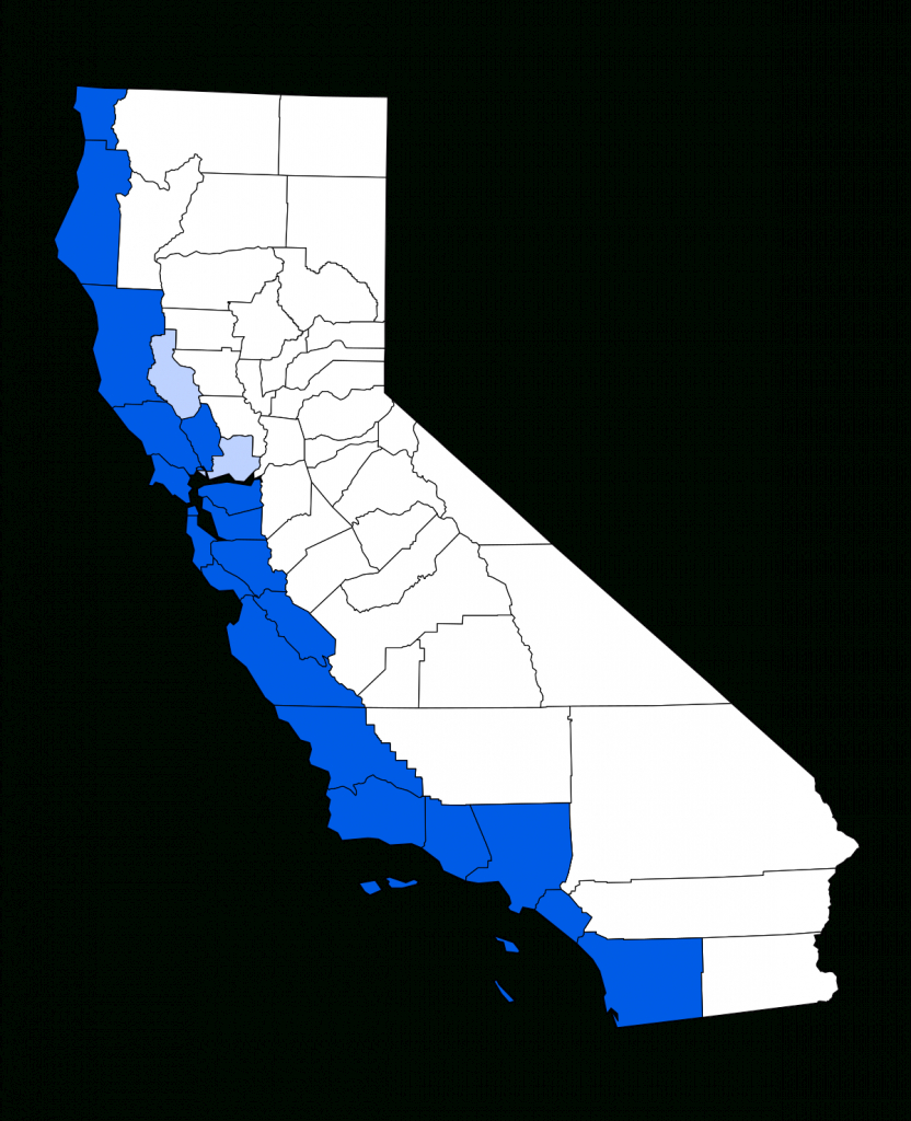 Coastal California - Wikipedia - Map Of California Coastline