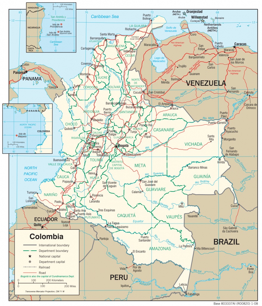 Colombia Maps - Perry-Castañeda Map Collection - Ut Library Online - Printable Map Of Colombia