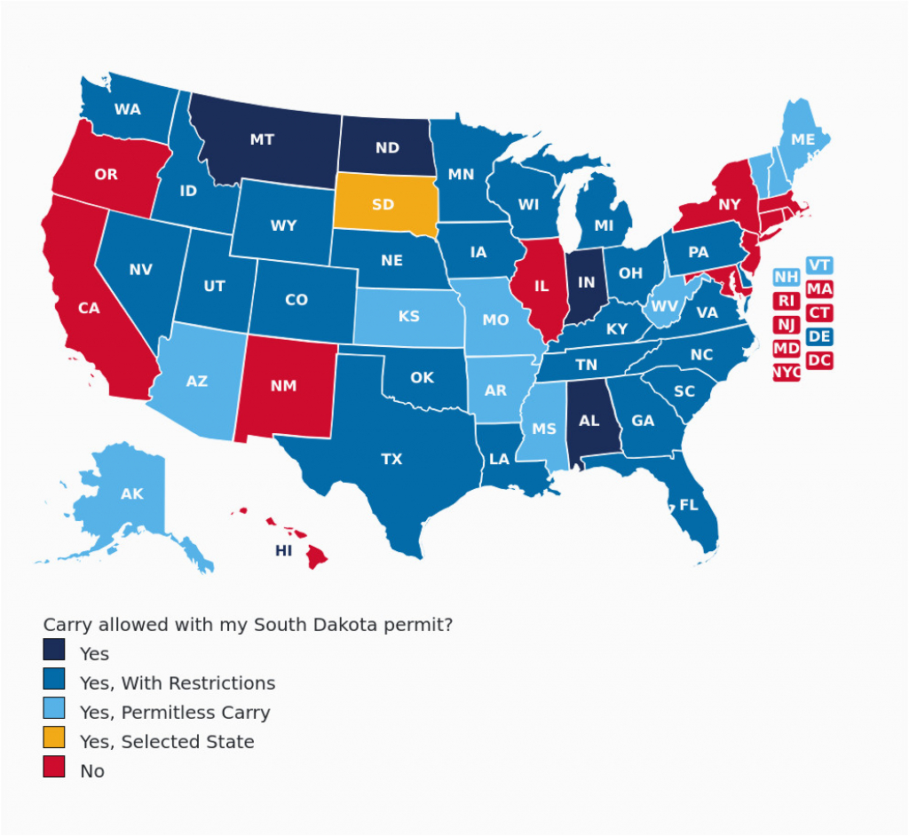 Colorado Concealed Carry Reciprocity Map South Dakota Concealed - Texas Ltc Reciprocity Map