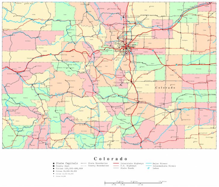 Printable Road Map Of Colorado