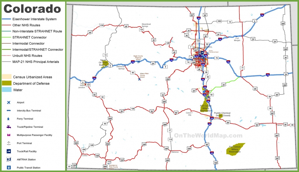 Colorado Road Map - Printable Map Of Colorado