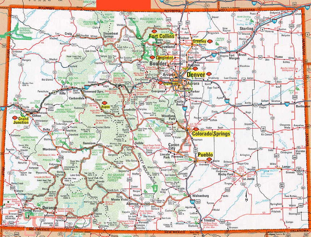 Colorado Road Maps And Travel Information | Download Free Colorado - Printable Road Map Of Colorado