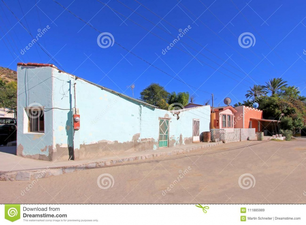 Colorful Traditional Houses In The Streets Of The Mission San - Baja California Real Estate Map