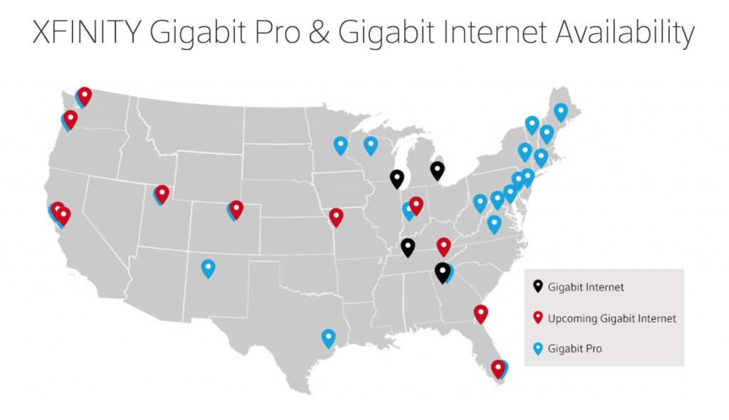Comcast&amp;#039;s Gigabit Cable Will Be In 15 Citiesearly 2017 | Ars - Comcast Coverage Map Texas