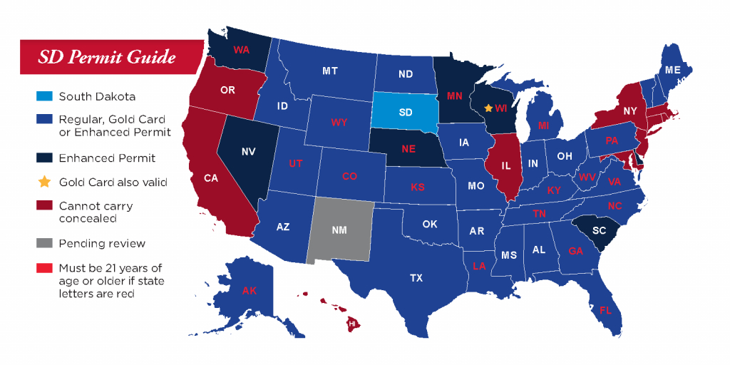 Concealed Pistol Permits: South Dakota Secretary Of State - Florida Concealed Carry Reciprocity Map
