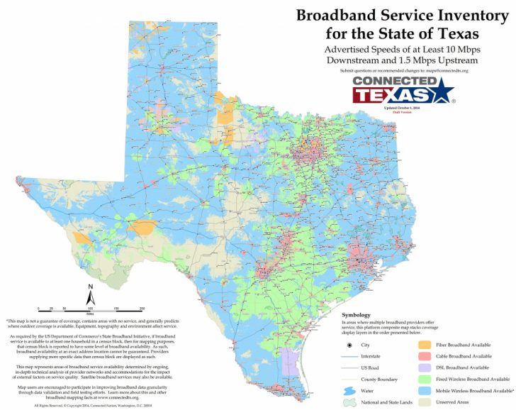 Connected Texas | - Texas Broadband Map - Printable Maps