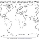 Continents Map Blank   Design Templates   Blank Map Of The Continents And Oceans Printable