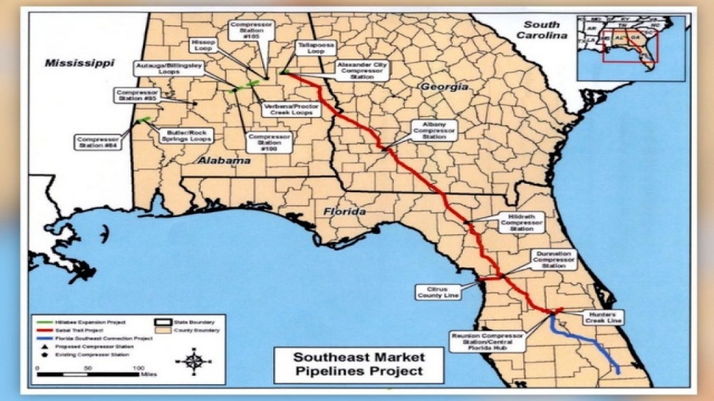 Controversial $3.2 Billion Sabal Trail Natural Gas Pipeline On - Gas Availability Map Florida