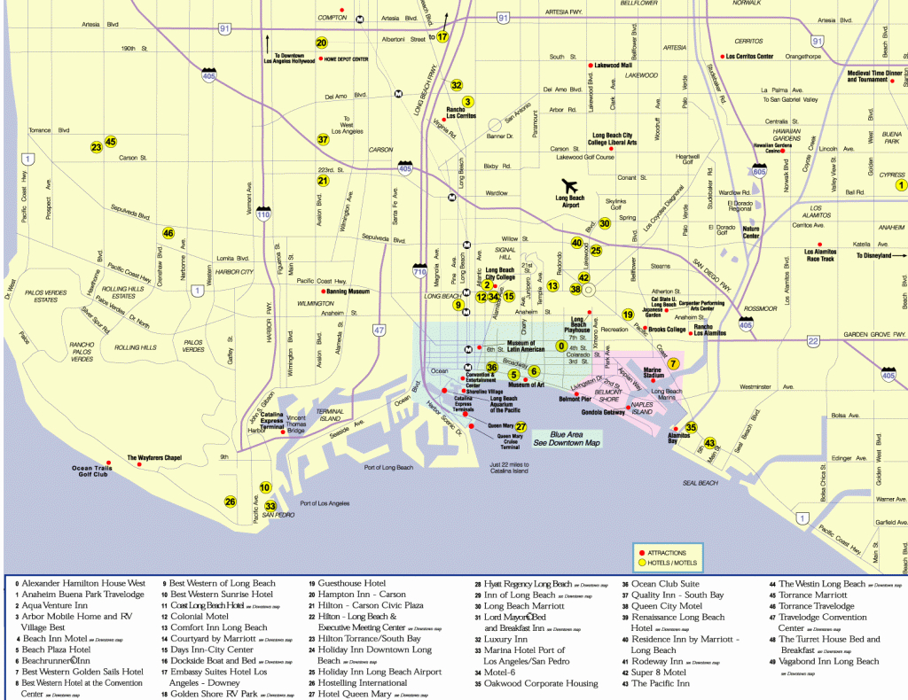 Cool Map Of Long Beach California | Travelsmaps | Long Beach - Long Beach California Map