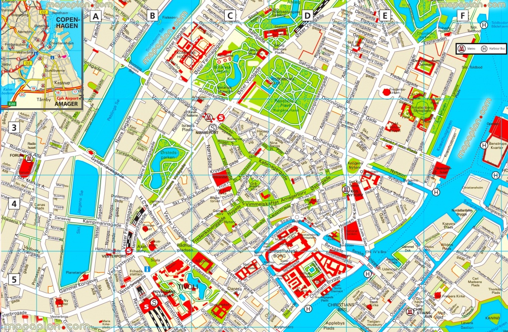 Copenhagen Maps - Top Tourist Attractions - Free, Printable City - Printable Map Of Copenhagen