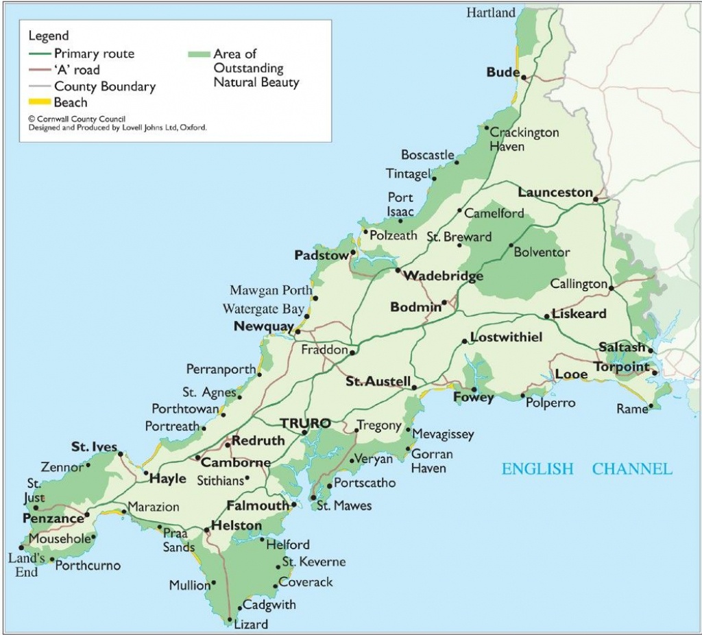 Cornwall Map - Cornwall England Uk • Mappery | Genealogy: England In - Printable Map Of Cornwall