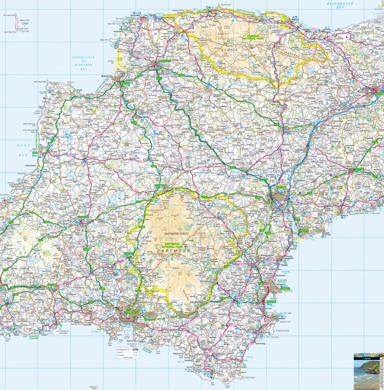 Cornwall Offline Map, Including The Cornish Coastline, Lands End ...