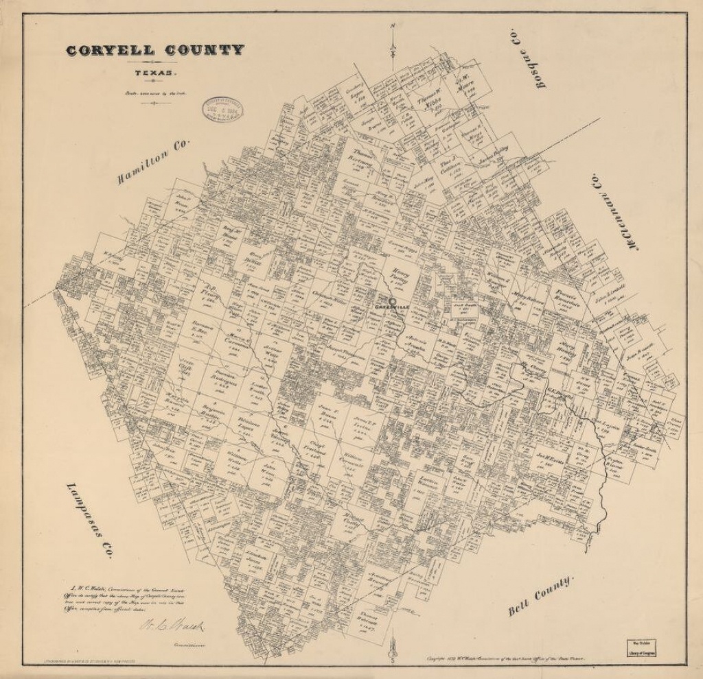 Coryell County, Texas. | Library Of Congress - Coryell County Texas Map
