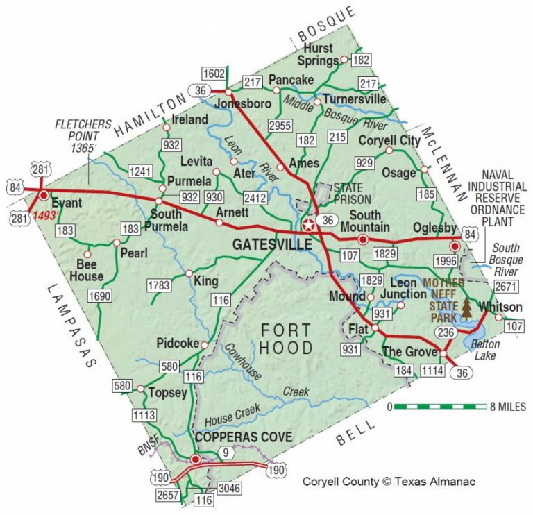 Coryell County Texas Map | My Blog - Coryell County Texas Map ...