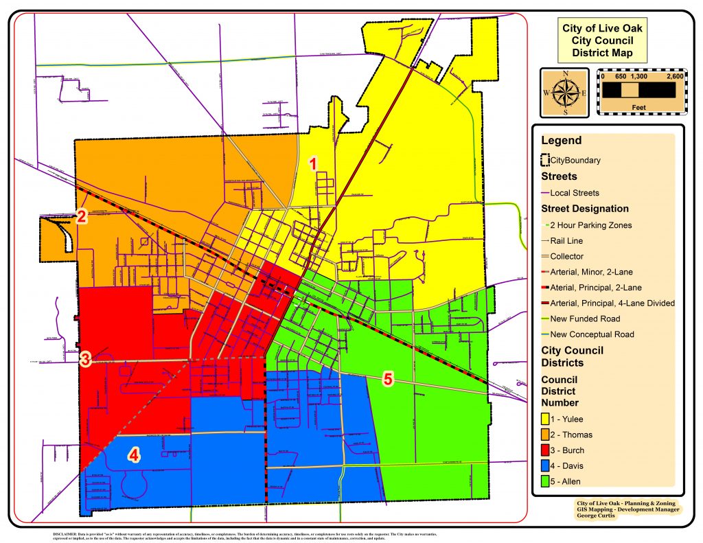 Council District Map City Of Live Oak Florida City Gas Coverage Map 1024x791 