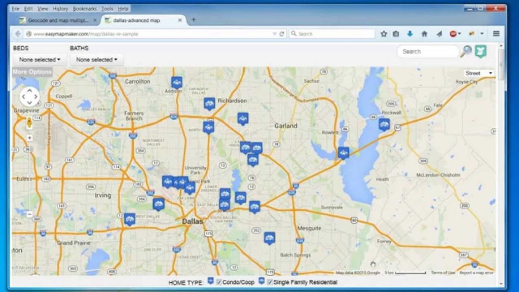 Create A Map: Easily Map Multiple Locations From Excel Data - Google Maps Dallas Texas