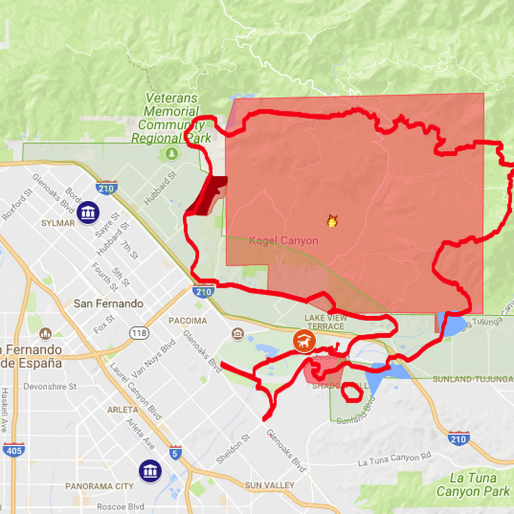 Creek Fire Map, Including Evacuation Zones - Curbed La - Granada Hills California Map