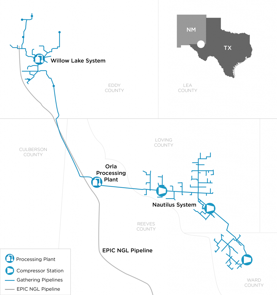 Crestwood Equity Partners - Operations - Gathering &amp;amp; Processing - Oneok Pipeline Map Texas