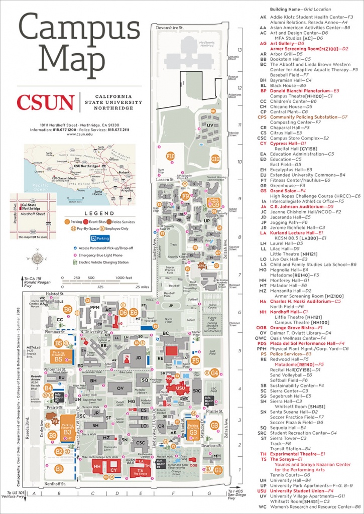 Csun Maps | California State University, Northridge - Full Map Of California
