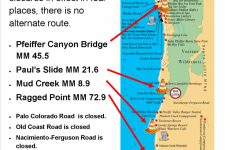 Current Big Sur Highway 1 Closures | Big Sur California - California Road Closures Map
