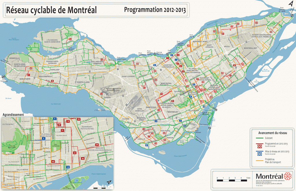 Cycling Maps Of Montreal, Quebec - Free Printable Maps - Printable Map Of Montreal