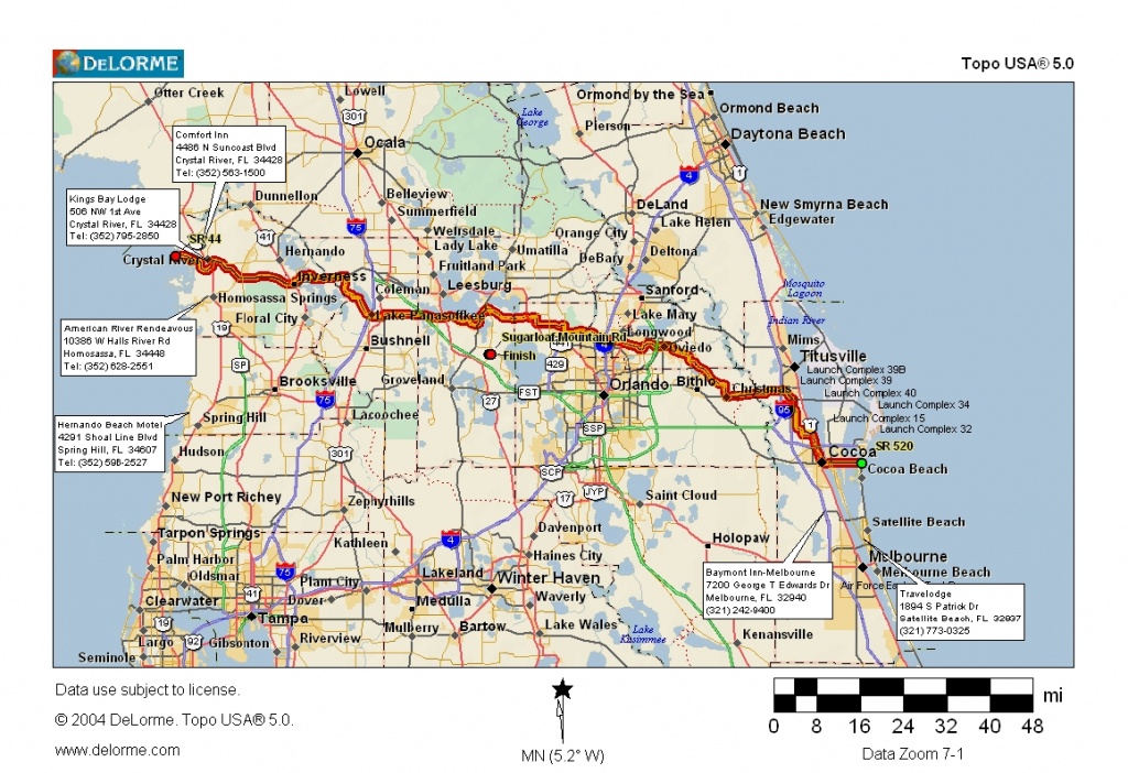 Cycling Routes Crossing Florida - Florida Bike Trails Map
