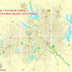 Dallas + Fort Worth Tx Pdf Map, Us, Exact Vector Street Cityplan Map   Printable Map Of Dallas
