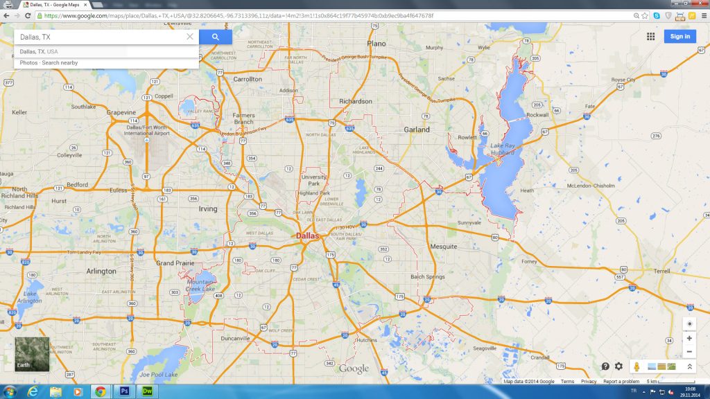 Google Map Of Texas
