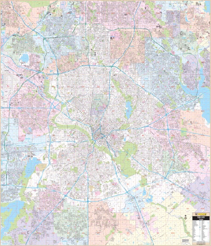 Dallas, Tx Wall Map – Kappa Map Group - Texas Wall Map
