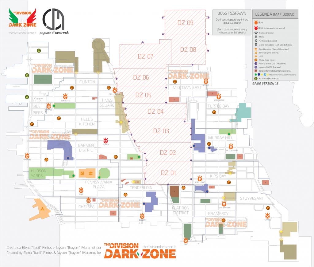 Dark Zone And Pve Boss Maps (Updated)The Division Dark Zone - The