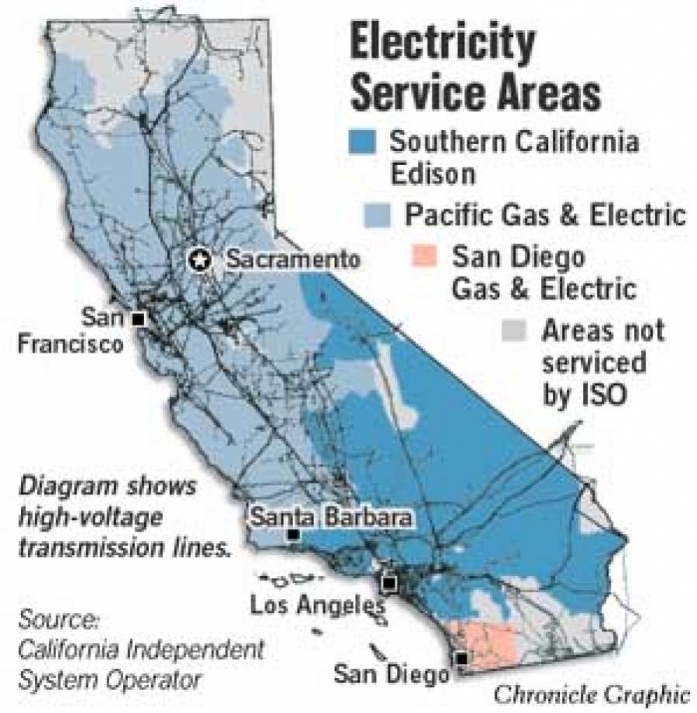 Davis Seals Power Deal With Edison To Buy Lines / 10-Year Pact - High Voltage Power Lines Map California