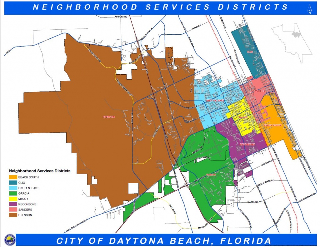 Daytona Beach, Fl - Official Website - Geographic Information - Map Of Daytona Beach Florida