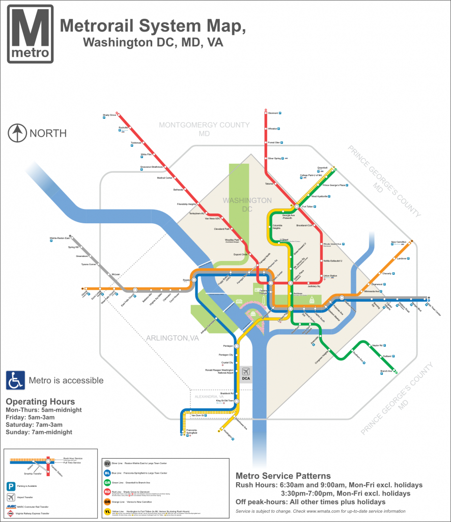 Dc Metro Map - Dc Transit Guide - Washington Dc Subway Map Printable