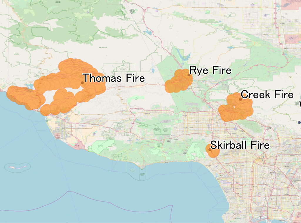 December 2017 Southern California Wildfires - Wikipedia - 2017 California Wildfires Map