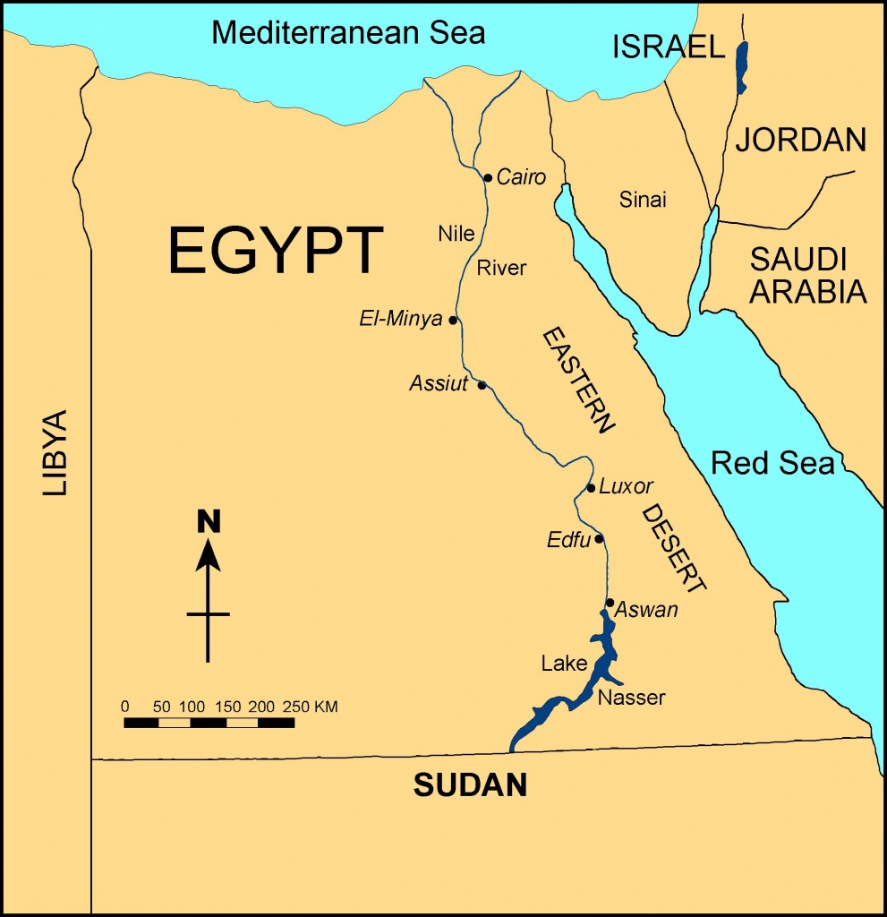 Detailed Map Of Egypt Free Download And Printable. Description From - Printable Map Of Egypt