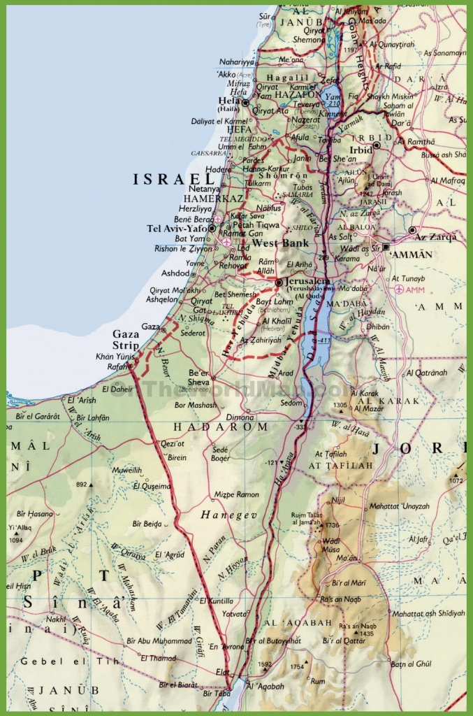 Detailed Map Of Israel With Cities - Printable Map Of Israel