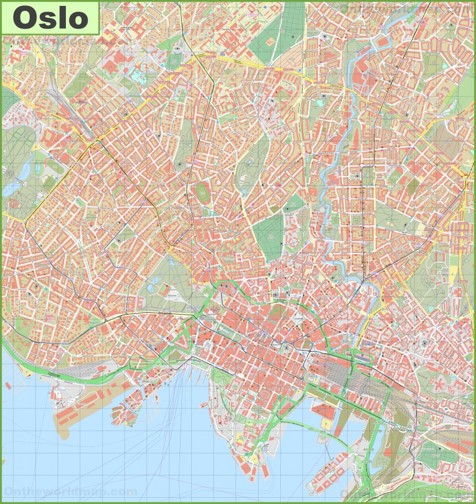 Detailed Map Of Oslo - Oslo Map Printable