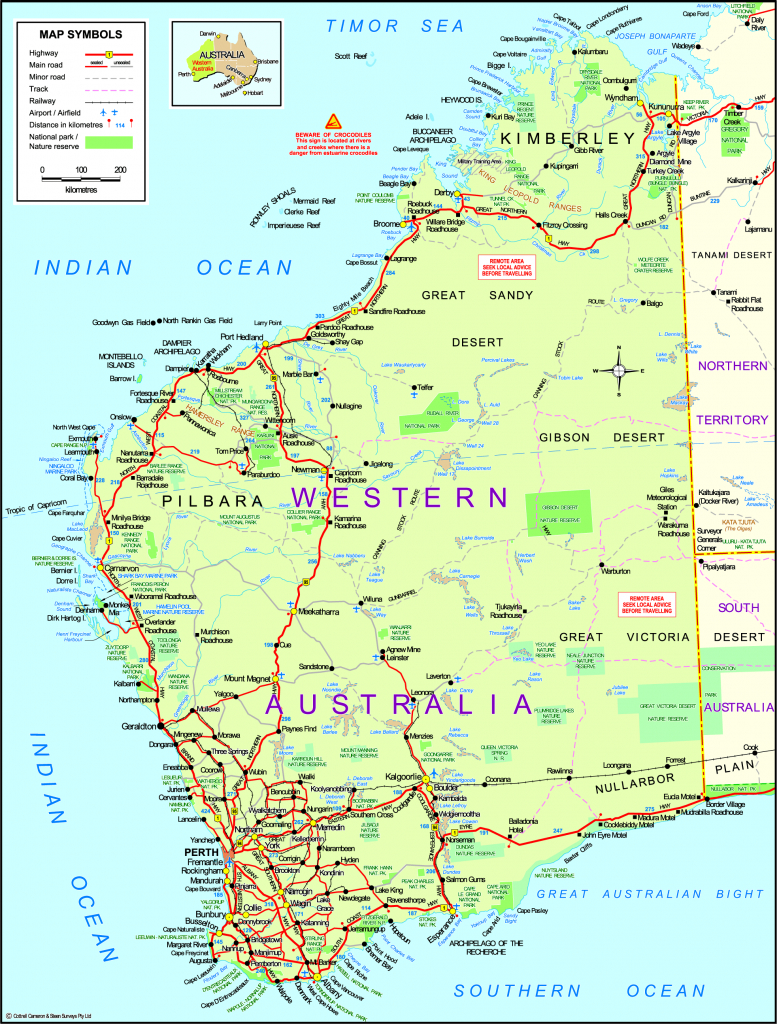 Detailed Map Of Western Australia | Maps Of Australia / Australasia - Printable Map Of Western Australia