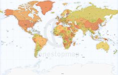 Detailed World Map Miller Europe-Africa | One Stop Map - World Map With Capitals Printable