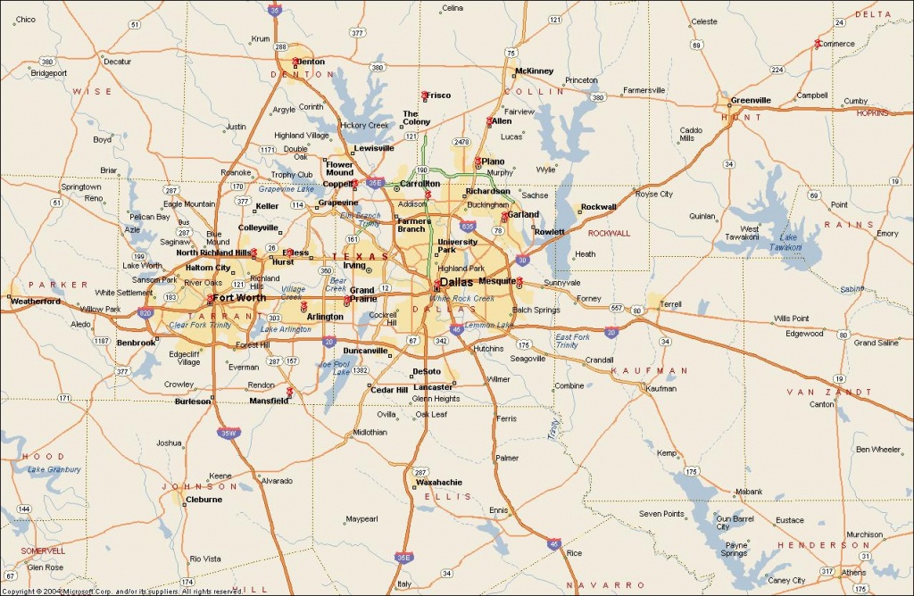 Dfw Metroplex Map - Dallas Fort Worth Metroplex Map (Texas - Usa) - Printable Map Of Dallas