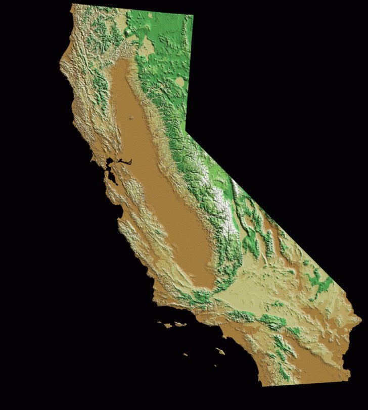 California Terrain Map