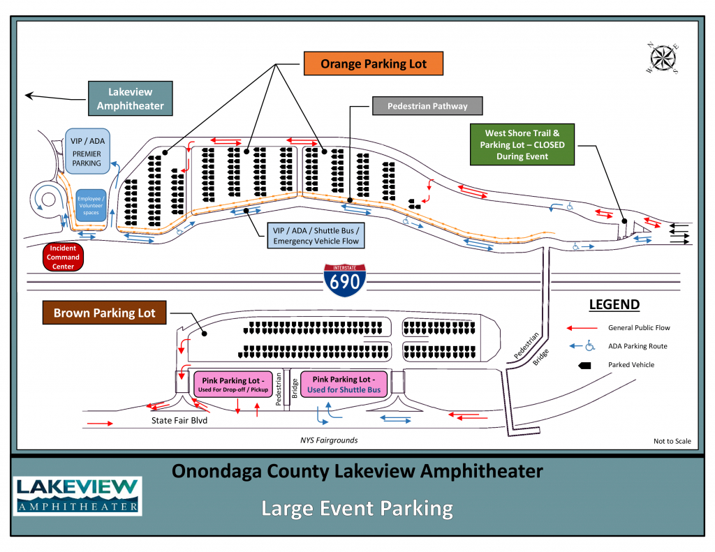 Directions And Parking - St. Joseph&amp;#039;s Health Amphitheater At - Mid Florida Amphitheater Parking Map