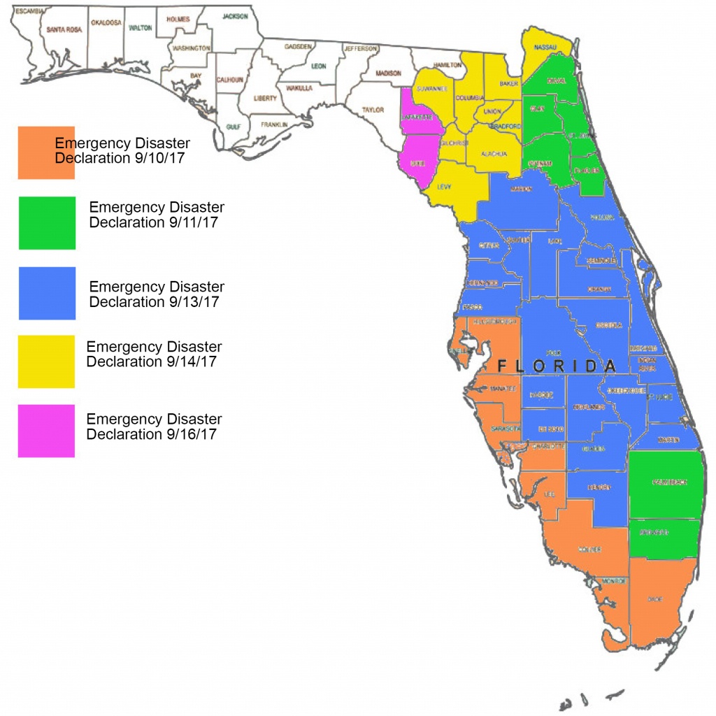 Disaster Declaration Timeline | Hernando Sun - Florida Disaster Map