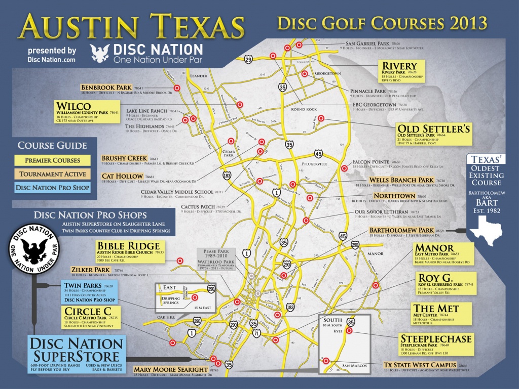 Disc Golf Superstore - Disc Nation, The Original - Map Store Austin Texas