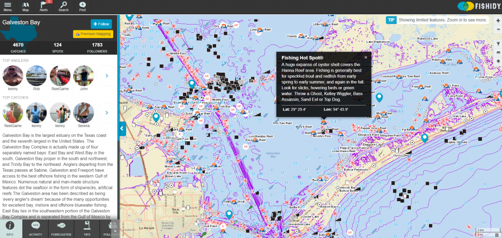 Discover Fishing Hot Spots On Galveston Bay! | Texas Fishing Spots - Top Spot Fishing Maps Texas